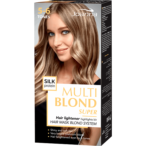 Joanna Multi Blond Super zosvetľovač na vlasy 5-6 tónov melír na vlasy s hodvábnym proteínom