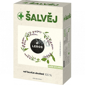Leros Šalvia bylinný šalviový čaj na podporu prirodzenej imunity, odolnosti dýchacích ciest a prispieva k hormonálnej rovnováhe 40 g