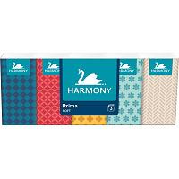Harmony Prima 3vrstvé papierové vreckovky, 10 × 10 ks