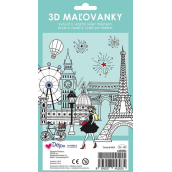 Ditipo Omaľovánky 3D farba a skladanie Výlet do mesta 4 listy 250 x 140 mm