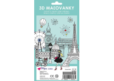 Ditipo Omaľovánky 3D farba a skladanie Výlet do mesta 4 listy 250 x 140 mm