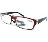 Berkeley Dioptrické okuliare na čítanie +1,5 plastové bordové, čierne obruby 1 kus MC2062