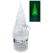 LED sviečka na stromček - zelený blikajúci plameň 17,1 cm