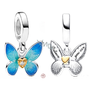 Prívesok zo striebra 925 Butterfly, prívesok na náramok