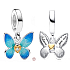 Prívesok zo striebra 925 Butterfly, prívesok na náramok