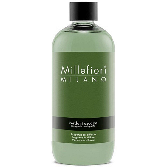 Millefiori Milano Natural Verdant Escape - Únik do zelene Náplň difuzéra pre vonné steblá 500 ml