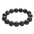Obsidian zlatý náramek elastický přírodní kámen, kulička 14 mm / 16 - 17cm, kámen záchrany