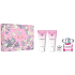 Versace Bright Crystal Pour Femme toaletná voda 90 ml + telové mlieko 100 ml + sprchový gél 100 ml + toaletná voda 5 ml miniatura, darčeková sada pre ženy
