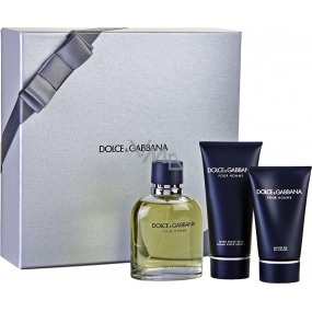Dolce & Gabbana pour Homme toaletná voda 125 ml + balzam po holení 100 ml + sprchový gél 50 ml, darčeková sada