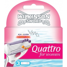 Wilkinson Quattro for Women náhradné hlavice 3 kusy
