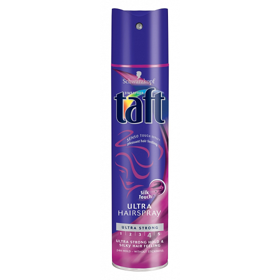 Taft Ultra Silk Touch Ultra silná fixácia lak na vlasy 250 ml