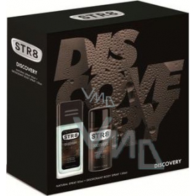 Str8 Discovery parfumovaný deodorant sklo pre mužov 85 ml + dezodorant sprej 150 ml, kozmetická sada