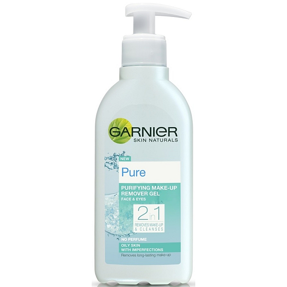 Garnier Skin Naturals Pure 2v1 odličovací čistiaci gél 200 ml