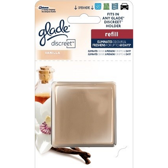 Glade Vanilla Discreet Decor osviežovač vzduchu náhradná náplň 8 g