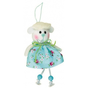 Ovce modrá v kvetované sukni 15 cm