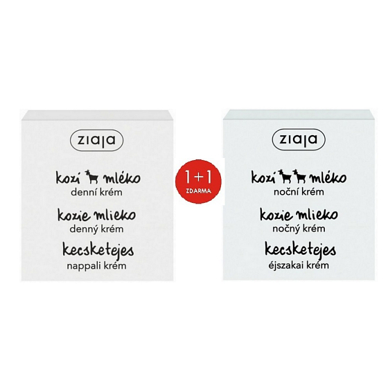Ziaja Kozie mlieko denný krém 50 ml + nočný krém 50 ml, duopack