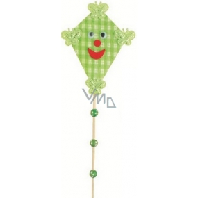 Dráčik na paličke s guličkami zelený 30 cm