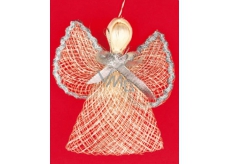 Anjel so strieborným lemom na krídlach 9 cm