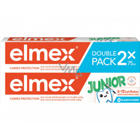 Elmex Junior 6 -12 rokov zubná pasta 2 x 75 ml, duopack