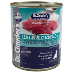 Dr. Clauders Teľacie mäso so zeleninou kompletné superprémiové krmivo pre psov 800 g