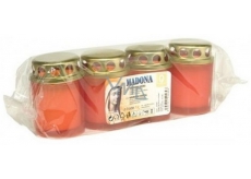 Madona Cintorínska sviečka bedronka lisovaná červená 15 hodín 4 x 55 g