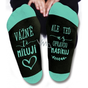 Nekupto Rodinné darčeky s humorom Ponožky Vážne ťa milujem, veľkosť 39-42