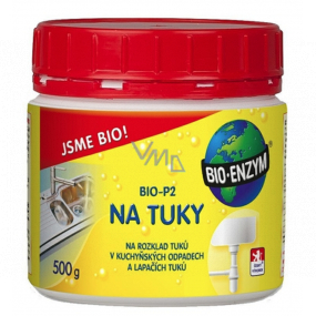 Bio-Enzym Bio-P2 Biologický prípravok na rozklad tukov v odpadových systémoch 500 g