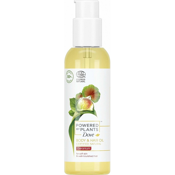 Dove Powered by Plants Geranium Vyživujúci olej na telo a vlasy 100 ml