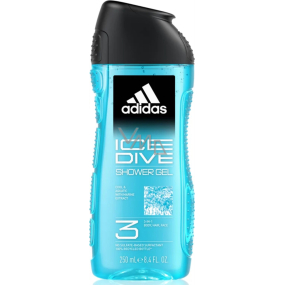 Adidas Ice Dive 3v1 sprchový gél na telo, vlasy a pokožku pre mužov 250 ml
