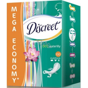 Discreet Deo Waterlily slipové intímne vložky pre každodenné použitie 100 kusov