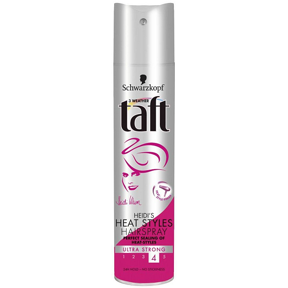 Taft Heidi Heat Styles ultra silno tužiaci lak na vlasy 250 ml
