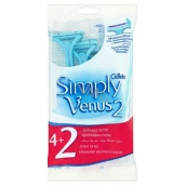 Gillette Venus 2 Simply pohotová holítka s zvlhčujúcim pásikom 4 + 2 kusy pre ženy