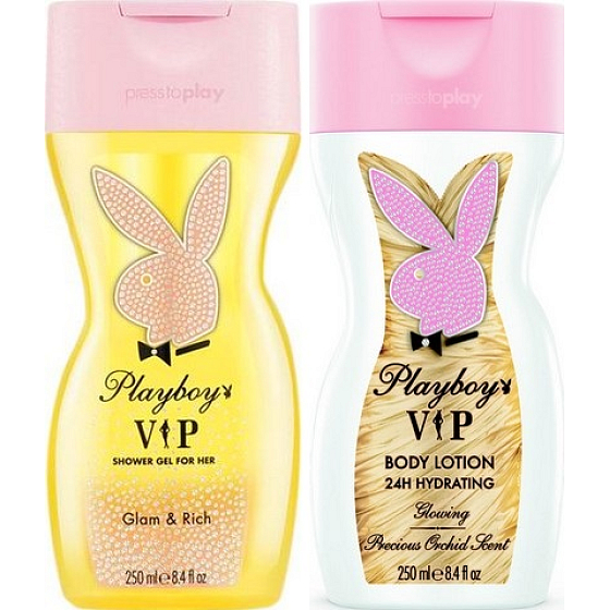 Playboy Vip for Her sprchový gél 250 ml + balzam po holení 250 ml, kozmetická sada