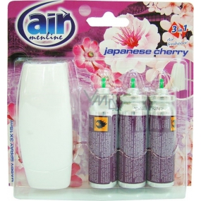 Air Menline Japanese Cherry Happy Osviežovač vzduchu komplet + náplne 3 x 15 ml sprej