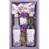 Bohemia Gifts Lavender s extraktom z bylín a vôňou levandule sprchový gél 200 ml + šampón na vlasy 300 ml + toaletné mydlo 30 g + soľ do kúpeľa 150 g, kozmetická sada