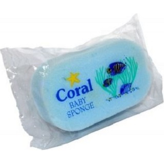 Coral Baby Sponge kúpeľová huba rôzne farby 12,5 x 8 x 3,5 cm