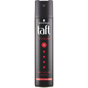 Taft Power, lak na vlasy mega silná fixácia, sila fixácie 5, 250 ml