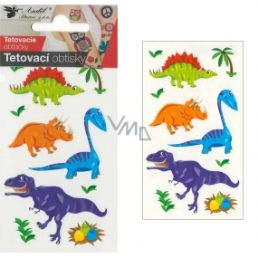 Tetovacie obtlačky farebné detské Malí dinosaury 10,5 x 6 cm