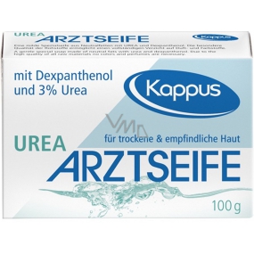 Kappus Urea lekárske toaletné mydlo bez parfumácie a farbív pre alergickú pokožku číre 100 g
