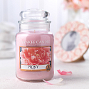 Yankee Candle Peony - Pivoňka vonná sviečka Classic strednej sklo 411 g