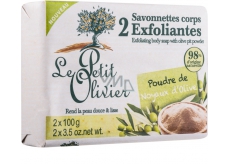 Le Petit Olivier Olivový olej peelingové toaletné mydlo 2 x 100 g