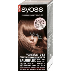 Syoss Color SalonPlex farba na vlasy 7-53 Tmavý perleťovo plavý