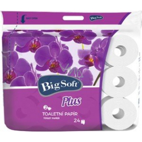 Big Soft Plus toaletný papier biely 2 vrstvový 160 útržkov 24 kusov