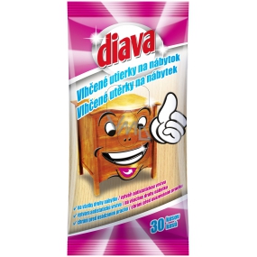 Diava Vlhčené utierky na nábytok 30 kusov