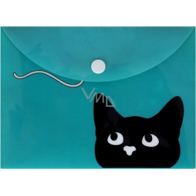 Albi Puzdro na dokumenty Mačka s klbkom modré B6 - 176 x 125 mm