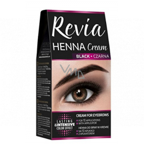 REVIO Henna farba na obočie, krém 15 ml + aktivátor 15 ml, 01 Black