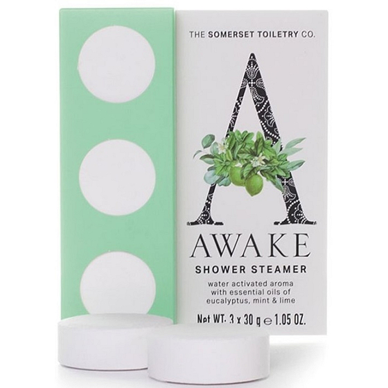 Somerset Toiletry Eukalyptus, mäta, limeta šumivý puk do sprchy 3 x 30 g, kozmetická sada