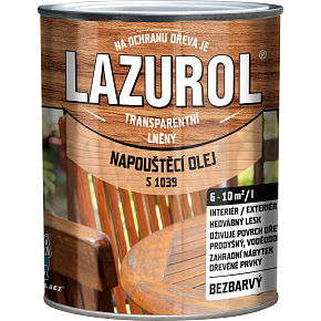 Lazurol S1039 napúšťací olej, prírodný, 0,75 l Lazurol S1039 napúšťací olej, prírodný, 0,75 l