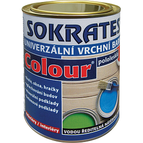 Sokrates Colour pololesk univerzálny vrchný náter na drevo a kov, 0110 šedá, 0,7 kg