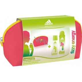 Adidas Fizzy Energy toaletná voda 50 ml + dezodorant sprej 150 ml + toaletná taška, darčeková sada
